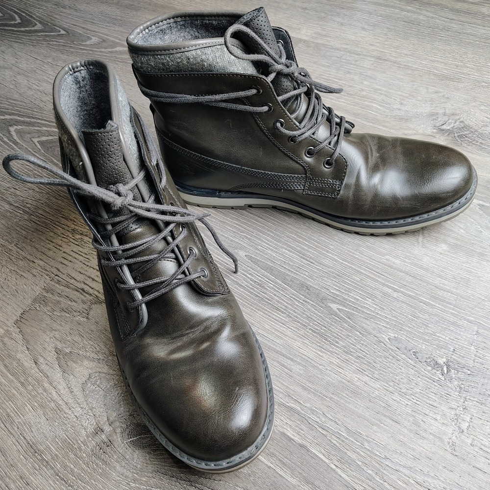 Sonoma Goods‎ Man's Findlay Gray Boots Size 11 MED Lace Up 176490